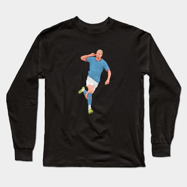 Erling Haaland Long Sleeve T-Shirt by Arissetyo